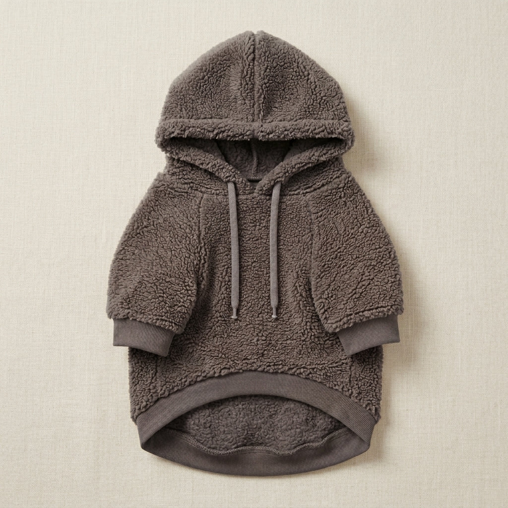 TOVQIRANO™ Teddy Fleece Dog Hoodie – Cozy Sherpa Puppy Sweatshirt, Warm Pet Hoodie & Casual Dog Jacket