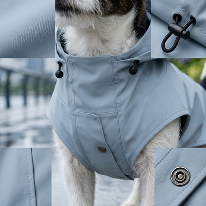 TOVQIRANO™ DriftShell Waterproof Dog Raincoat – Lightweight Pet Rain Jacket, Windbreaker & Outdoor Puppy Coat