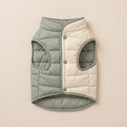 TOVQIRANO™ Metro Puff Reversible Dog Vest – Quilted Winter Pet Jacket, Lightweight Puppy Puffer Coat