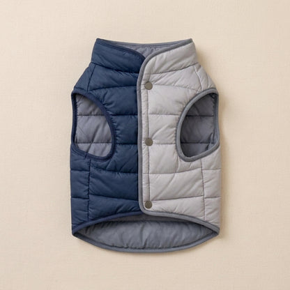 TOVQIRANO™ Metro Puff Reversible Dog Vest – Quilted Winter Pet Jacket, Lightweight Puppy Puffer Coat